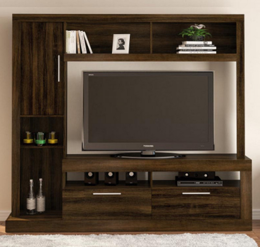 ESTANTE POLITORNO RIO 170643 TABACO (TV55") C/ PUERTA MDP