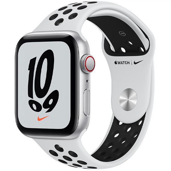 Apple Watch Nike Series SE 44 mm A2356 MKT63BE / A GPS - Silver / Pure Platinum / Black Nike