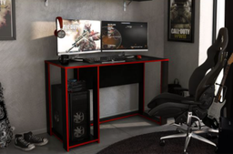 [780] MESA GAMER POLITORNO SINGAPURA 190480 NEGRO C/ROJO